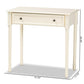 Mahler Classic and Traditional White Finished Wood 1-Drawer Console Table FredCo