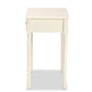 Mahler Classic and Traditional White Finished Wood 1-Drawer Console Table FredCo