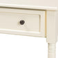 Mahler Classic and Traditional White Finished Wood 1-Drawer Console Table FredCo