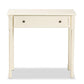 Mahler Classic and Traditional White Finished Wood 1-Drawer Console Table FredCo
