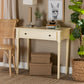 Mahler Classic and Traditional White Finished Wood 1-Drawer Console Table FredCo