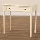 Mahler Classic and Traditional White Finished Wood 1-Drawer Console Table FredCo