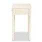 Mahler Classic and Traditional White Finished Wood 1-Drawer Console Table FredCo