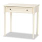 Mahler Classic and Traditional White Finished Wood 1-Drawer Console Table FredCo