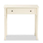 Mahler Classic and Traditional White Finished Wood 1-Drawer Console Table FredCo