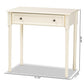 Mahler Classic and Traditional White Finished Wood 1-Drawer Console Table FredCo
