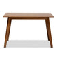 Maila Mid-Century Modern Transitional Walnut Brown Finished Wood Dining Table FredCo