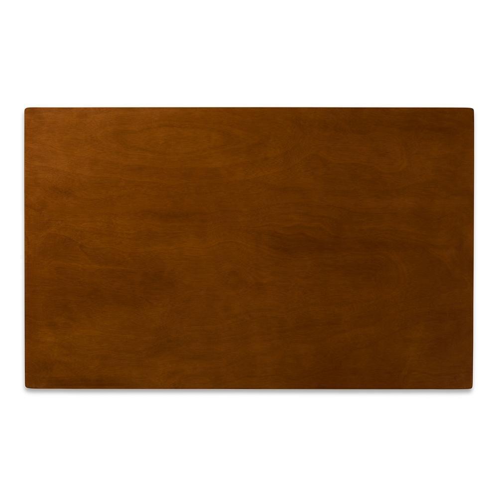 Maila Mid-Century Modern Transitional Walnut Brown Finished Wood Dining Table FredCo