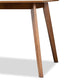 Maila Mid-Century Modern Transitional Walnut Brown Finished Wood Dining Table FredCo