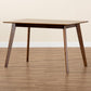 Maila Mid-Century Modern Transitional Walnut Brown Finished Wood Dining Table FredCo