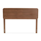 Mailene Mid-Century Modern Walnut Brown Finished Wood King Size Headboard FredCo