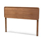 Mailene Mid-Century Modern Walnut Brown Finished Wood King Size Headboard FredCo