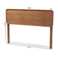 Mailene Mid-Century Modern Walnut Brown Finished Wood King Size Headboard FredCo