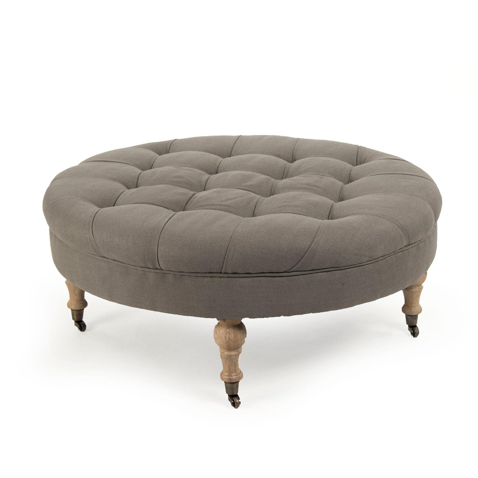 Maison Tufted Round Ottoman CF056-2 E272 A048 FredCo