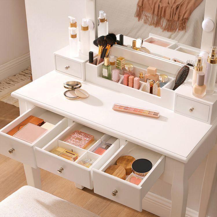 Makeup Vanity Set White with lights FredCo