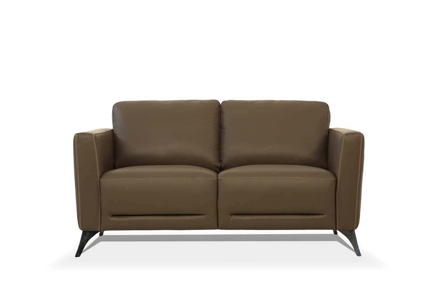 Malaga Loveseat Taupe Leather FredCo