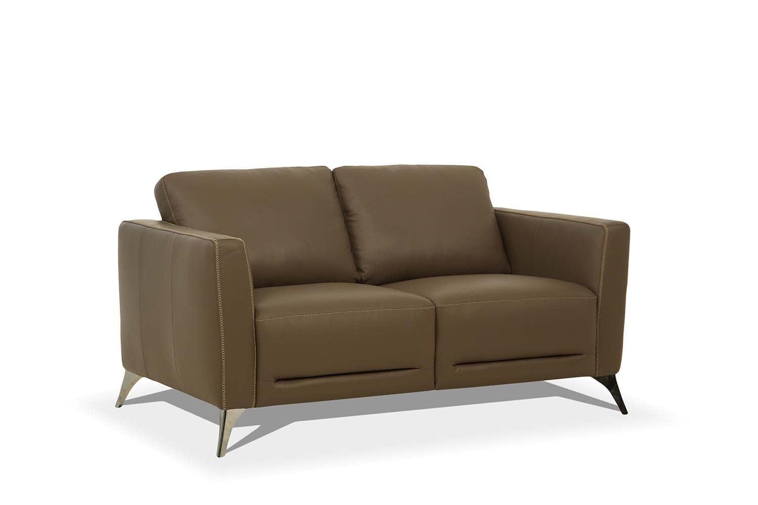 Malaga Loveseat Taupe Leather FredCo