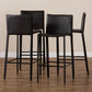 Malcom Modern and Contemporary Brown Faux Leather Upholstered 4-Piece Bar Stool FredCo