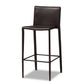Malcom Modern and Contemporary Brown Faux Leather Upholstered 4-Piece Bar Stool FredCo