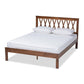 Malene Mid-Century Modern Walnut Finished Wood Queen Size Platform Bed FredCo