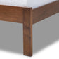 Malene Mid-Century Modern Walnut Finished Wood Twin Size Platform Bed FredCo