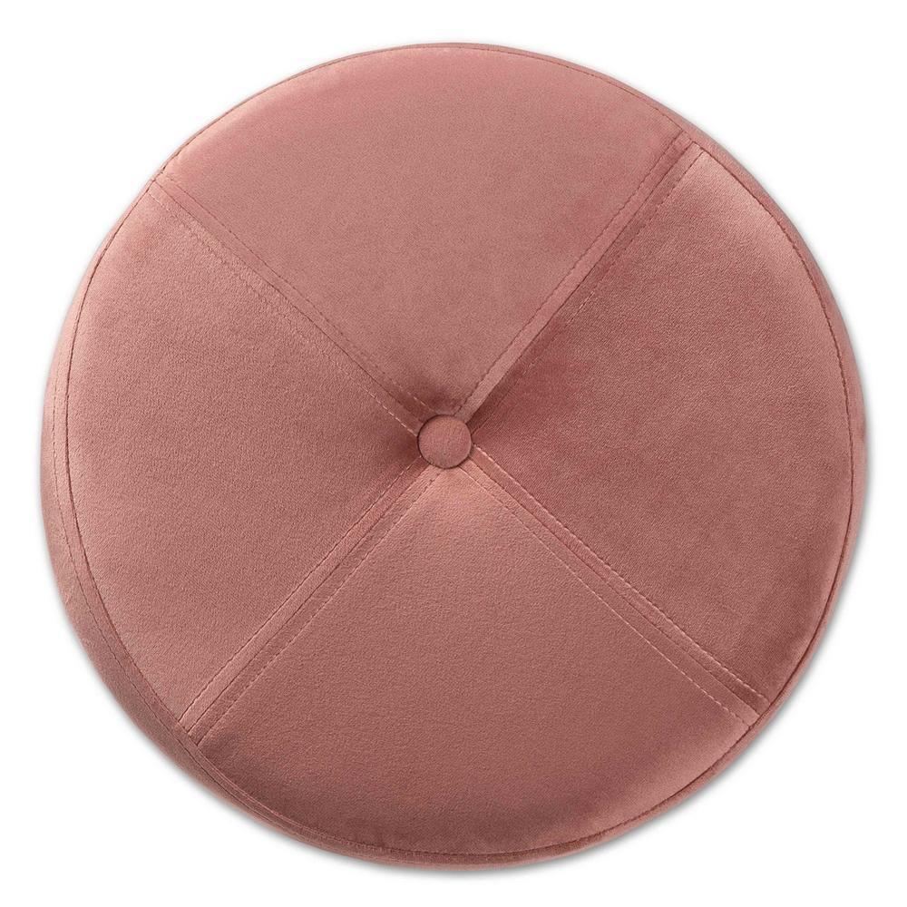 Malina Contemporary Glam and Luxe Pink Velvet Fabric Upholstered and Gold Finished Metal Storage Ottoman FredCo