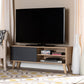 Mallory Modern and Contemporary Two-Tone Oak Brown and Grey Finished Wood TV Stand FredCo