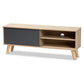 Mallory Modern and Contemporary Two-Tone Oak Brown and Grey Finished Wood TV Stand FredCo