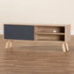 Mallory Modern and Contemporary Two-Tone Oak Brown and Grey Finished Wood TV Stand FredCo
