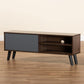 Mallory Modern and Contemporary Two-Tone Walnut Brown and Grey Finished Wood TV Stand FredCo