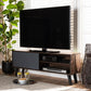 Mallory Modern and Contemporary Two-Tone Walnut Brown and Grey Finished Wood TV Stand FredCo