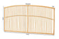 Malvina Modern Bohemian Natural Brown Rattan Queen Size Wall-mount Headboard FredCo