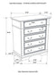 Manchester 5-drawer Chest Wheat 222895 Coaster FredCo