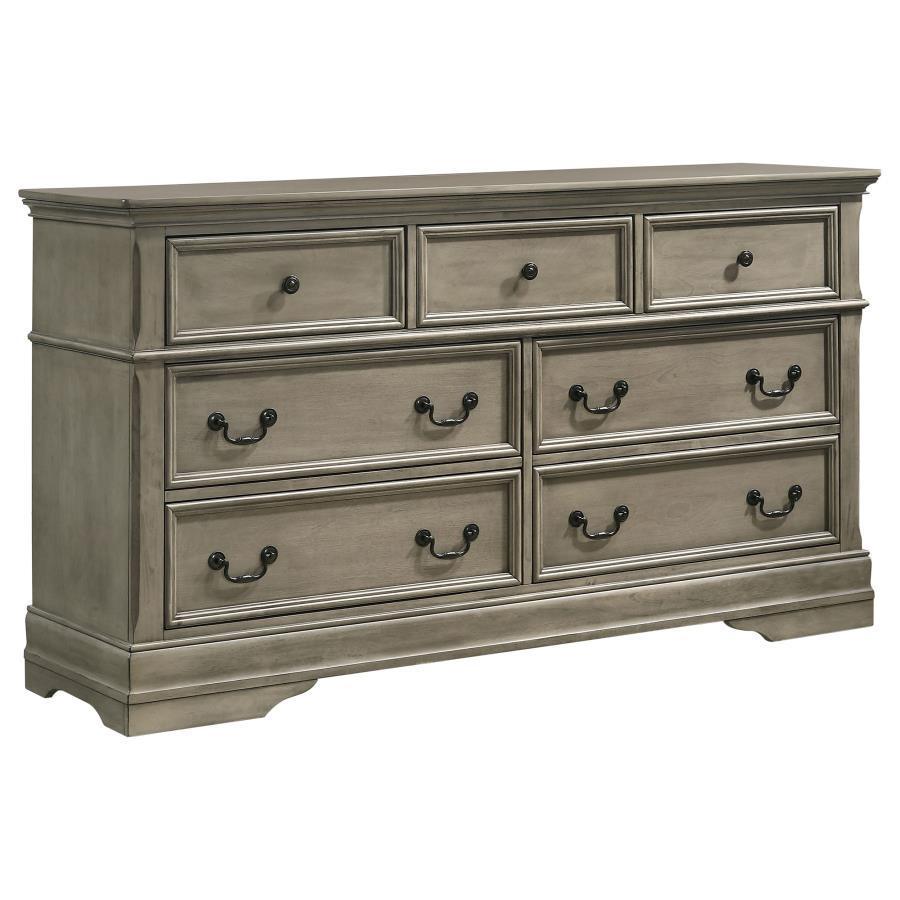 Manchester Bedroom Set with Upholstered Arched Headboard Wheat Coaster Queen, 4 Piece FredCo