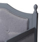 Mara Classic and Traditional Grey Fabric Upholstered Grey Finished Wood Twin Size Daybed with Trundle FredCo