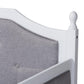 Mara Classic and Traditional Grey Fabric Upholstered White Finished Wood Twin Size Daybed with Trundle FredCo