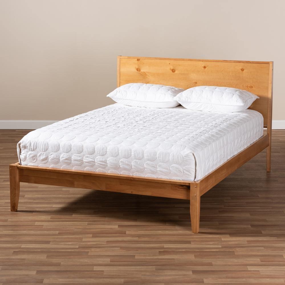 Marana Modern and Rustic Natural Oak and Pine Finished Wood King Size Platform Bed FredCo