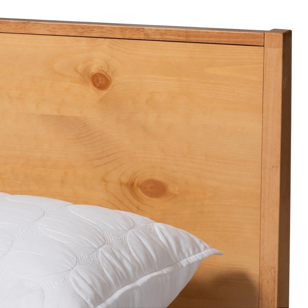 Marana Modern and Rustic Natural Oak and Pine Finished Wood King Size Platform Bed FredCo