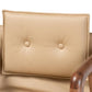 Marcena Mid-Century Modern Beige Imitation Leather Upholstered and Walnut Brown Finished Wood 7-Piece Dining Set FredCo