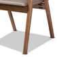 Marcena Mid-Century Modern Grey Imitation Leather Upholstered and Walnut Brown Finished Wood 7-Piece Dining Set FredCo
