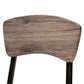 Marcus Modern Industrial Black Metal and Rustic Oak Brown Finished Wood 5-Piece Dining Set FredCo