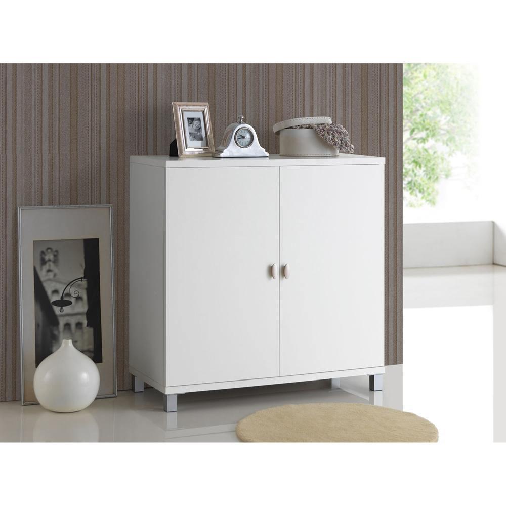 Marcy Modern and Contemporary White Wood Entryway Handbags or School Bags Storage Sideboard Cabinet FredCo