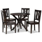 Mare Modern and Contemporary Transitional Dark Brown Finished Wood 5-Piece Dining Set FredCo