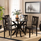 Mare Modern and Contemporary Transitional Dark Brown Finished Wood 5-Piece Dining Set FredCo