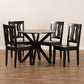 Mare Modern and Contemporary Transitional Dark Brown Finished Wood 5-Piece Dining Set FredCo