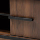 Margo Mid-Century Modern Two-Tone Walnut Brown and Black Finished Wood Wine Storage Cabinet FredCo
