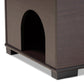 Mariam Modern and Contemporary Dark Brown Finished Wood Cat Litter Box Cover House FredCo