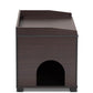 Mariam Modern and Contemporary Dark Brown Finished Wood Cat Litter Box Cover House FredCo