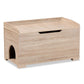 Mariam Modern and Contemporary Oak Finished Wood Cat Litter Box Cover House FredCo