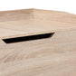 Mariam Modern and Contemporary Oak Finished Wood Cat Litter Box Cover House FredCo